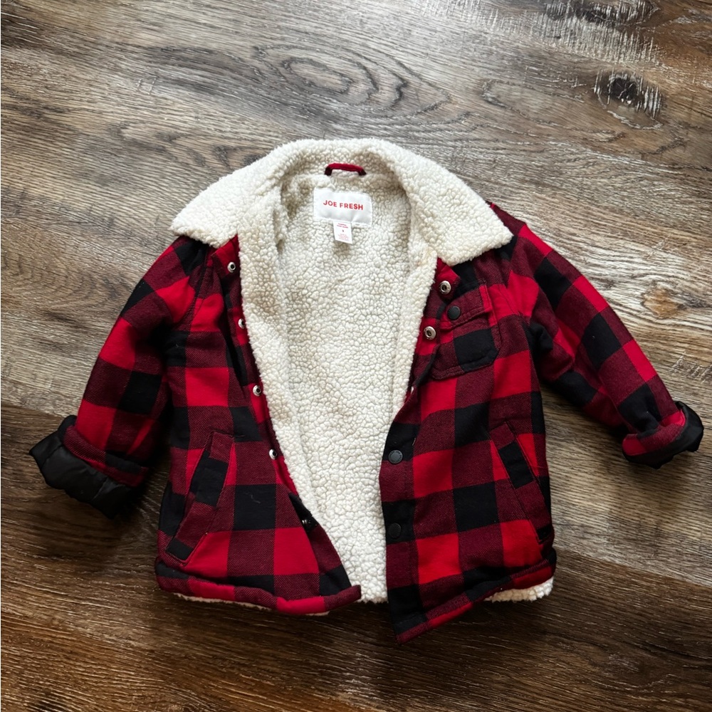 Joe Fresh Plaid Sherpa Jacket